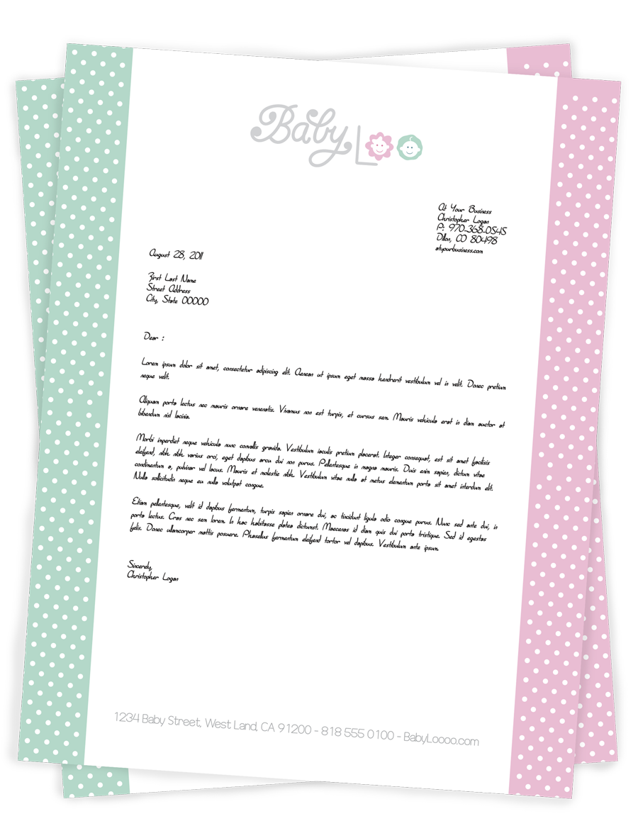 mockup of a letterhead